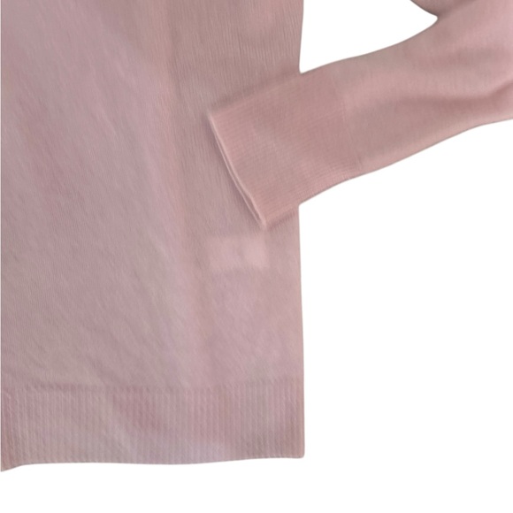 Nordstrom Soft Pink Turtleneck 100% cashmere Sweater ribbed hems size medium - Picture 4 of 9
